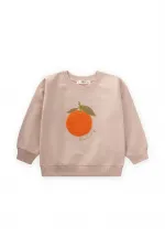 Süzene Embroidered Sweatshirt 1-7 Years Beige