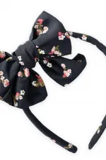 Grand nœud couronné de fleur noire