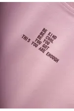 Survêtement imprimé basique rose pour enfant de 2 à 7 ans