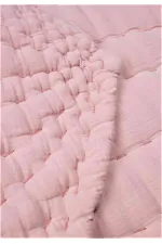 Muslin Leaf Baby Play Mat (Washed) Pink
