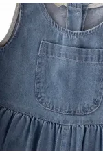 Önü Cepli Kot Tulum 2-7 Yaş Mavi