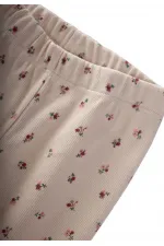Desenli Tayt 1-5 Yaş Ekru