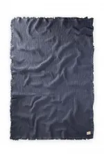 Four Layer Tassel Blanket 80X120 Cm Anthracite