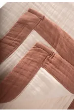 Kalın Biyeli Çift Kat Ham Battaniye 85X90 Cm Kahverengi