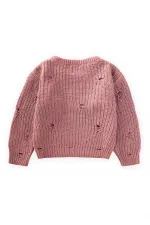 Selanik Knitwear Sweater 2-8 Years Old Dusty Rose