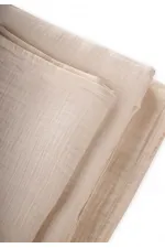 Housse de couette en mousseline avec pochette, 100 x 135 cm +/- 3 cm, drap 120 x 150 cm, taie d'oreiller 35 x 45 cm (neuve)