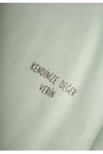 Slogan Long-Sleeve T-Shirt, Ages 2-10, Aqua Green