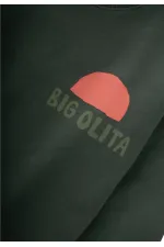 Bıg Olıta Baskılı Sweatshirt 2-10 Yaş Haki Yeşil