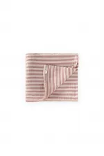 Natural Blanket 90x100cm Rose Pink Thick Striped