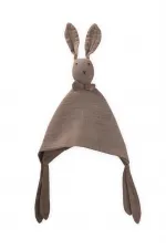 Compagnon de couchage en mousseline de lapin (lavé) 40 x 40 cm, couleur terre