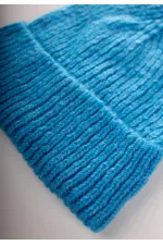 Bonnet tricoté bleu 3-8 ans