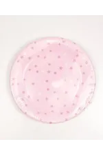 8-Piece Cardboard Plate with Pink Stars