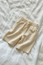 Flannel Capri Pants, 1-8 Years, Natural