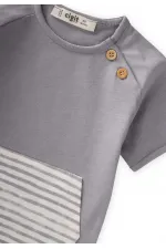 Kanguru Cepli T-Shirt Takım 0-2 Yaş Gri