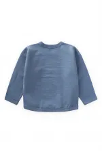 Traktör Nakışlı Sweatshirt 0-4 Yaş İndigo Mavi