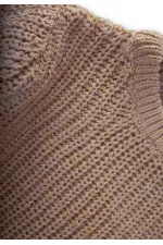 Bisiklet Yaka Selanik Triko Kazak 2-8 Yaş Vizon