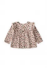 Oversize Desenli Hırka 1-5 Yaş Taş