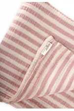 Natural Blanket 90x100cm Rose Pink Thick Striped