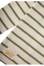 T-shirt rayé saisonnier 1-10 ans Vert pétrole