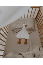 Duck Muslin Sleeping Companion (Washed) 35x35 cm Ecru-Grey