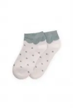 Puantiyeli Çocuk Patik Çorabı 5-12 Yaş Mint Yeşil