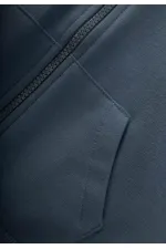 Hooded Zippered Cardigan 1-14 Years Old Navy Blue