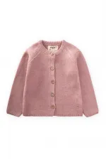 Gilet tricoté Links rose poudré pour enfant de 1 à 5 ans