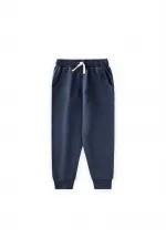 Tracksuit bottoms with pockets, ages 5-12, Navy Blue