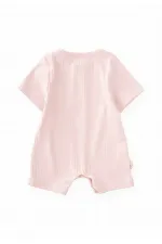 Salopette côtelée rose poudré pour bébé de 0 à 3 ans
