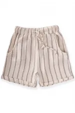 Pantalon Capri en mousseline de coton biologique à jambes doubles, 3-8 ans, rayures doubles