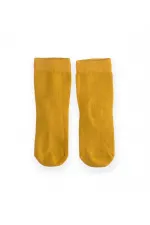 Chaussettes pour enfants de 2 à 9 ans, jaune moutarde