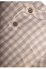 Müslin Gömlek Takım 1-8 Yaş Vizon