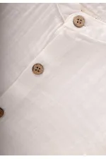 Chemise en mousseline 2-10 ans blanc cassé