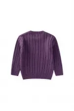 Braided Sweater, Ages 1-8, Purple