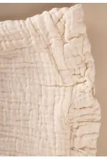 Chapeau bébé musulman à volants et à nouer, 0-2 ans, couleur sable