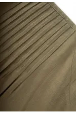 Robe en lin côtelé kaki vert pour enfants de 2 à 7 ans