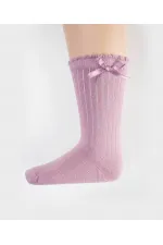 Children's Knee-High Girls' Socks for 2-9 Years Old Dusty Rose