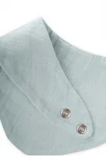 Üçgen Arkadan bağlamalı Müslin Mama Önlüğü Su Yeşili