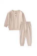 Reglan Kol Patlı Basıc Takım 1-8 Yaş Açık Bej