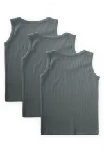 Üç lü Fitilli Geniş Askılı Atlet 2-9 Yaş Çağla Yeşili