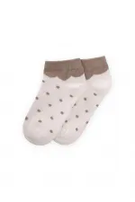 Polka Dot Children's Bootie Socks 5-12 Years Mink