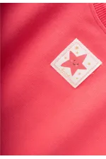 Ensemble sweat-shirt à étiquette détaillée pour enfants de 1 à 7 ans, couleur corail