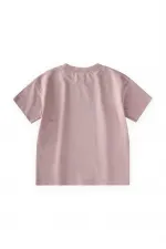 Slogan Baskılı T-Shirt 2-10 Yaş Leylak