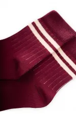 Ham Çizgili Soket 3-8 Yaş Bordo