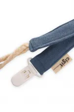 Baby Cotton Pacifier Holder 23 cm Indigo Blue