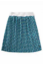 Piliseli Sim Lastik Detaylı Etek 2-7 Yaş Mavi