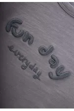 Embroidered Sweatshirt 1-5 Years Old Gray