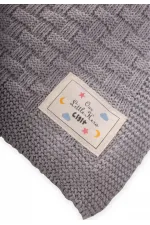 Roma Desen Triko Battaniye 80X100Cm Gri