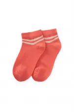 Ham Çizgili Çocuk Patik Çorabı 5-12 Yaş Yavruağzı