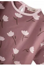 Desenli Oversize Şortlu Takım 1-7 Yaş Bakır